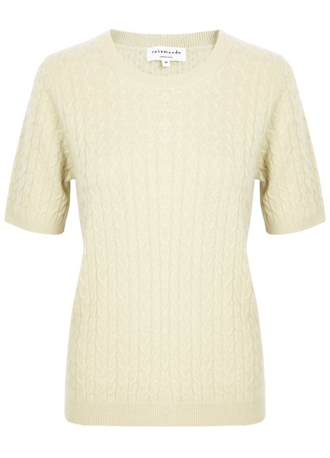 Uld & kashmir pullover, pale yellow 