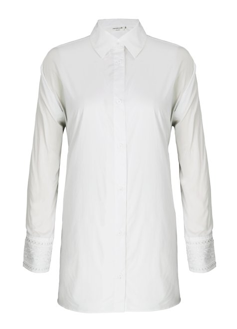 Skjorte i økologisk bomuld, new white 