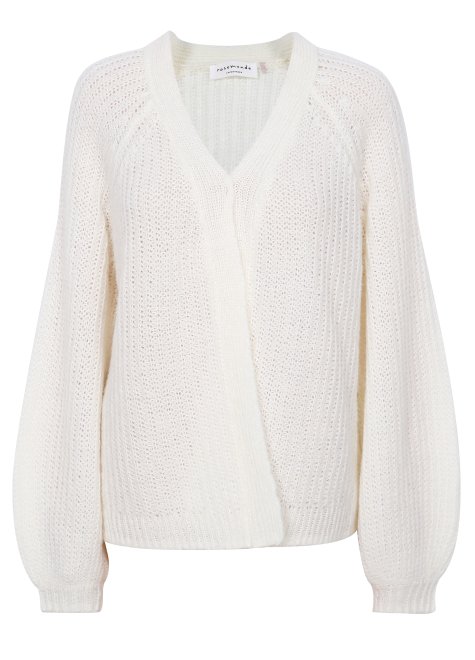 Cardigan in recycled materiale, new white
