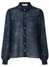 Skjorte i genanvendt polyester, Dark Blue Wild Blossom Print