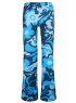 Trousers, Blue Denim 70s flower print